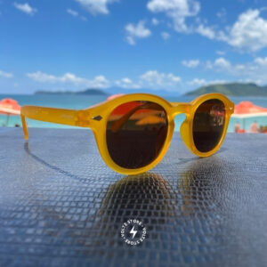 Sununga – Amarelo Translúcido / Lente Marrom