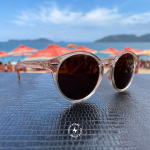 Sununga – Rosê Translúcido / Lente Marrom